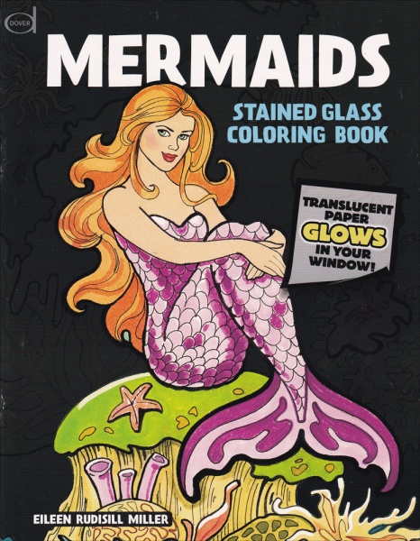 Mermaids Stained Glass Coloring Book